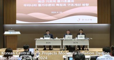 Korean Central Bank Projects Moderate Inflation Decline for Second Half of 2024
